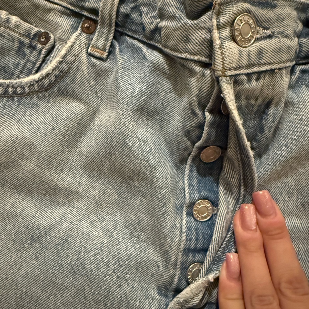 Agolde Parker Long Jean Shorts - Picture 8 of 14